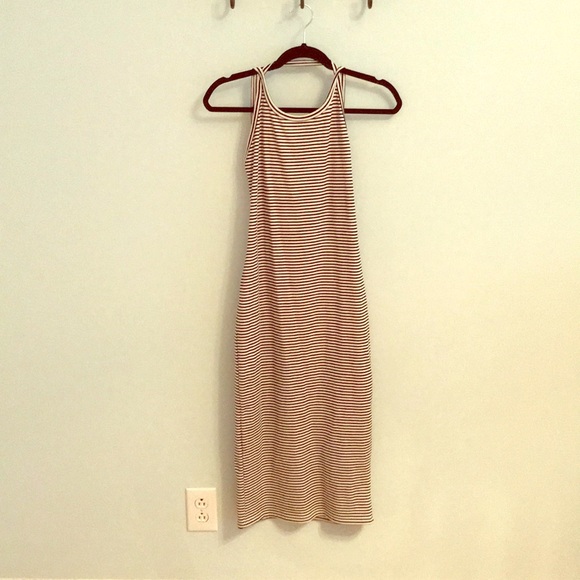 Striped high neck body con dress GB - Picture 1 of 2